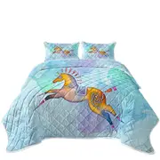 Native American Animal Art Painted Horse Pony Coverlet