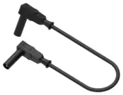 R/A 4MM Banana PLUG-PLUG, BLACK, 1.5M, Banana Test Leads 76-025
