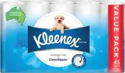 Kleenex Complete Clean Toilet Paper 45 Count