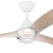 ThreeSixty 132cm White / Washed Arumi 3 Blade Oak Ceiling Fan
