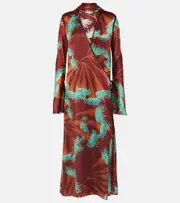 [Johanna Ortiz] Johanna Ortiz Fresh of Lightening silk wrap dress AU 14 multicoloured