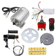 48V 1800W Electric Motor Kit Controller Sprocket Go Kart ATV Scooter E Bike Quad