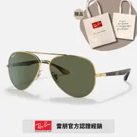 在飛比找ETMall東森購物網優惠-【RayBan 雷朋】飛行員金屬偏光太陽眼鏡(RB3675-