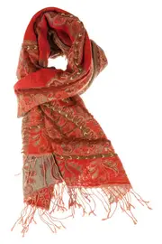 Embroidered Tassel Scarf--ZOD-SH11003