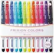 .Pilot Frixion Colors Erasable Marker - 12 Color Set/Value Set Which Attached The Eraser Only for Friction 1-Pack Multi