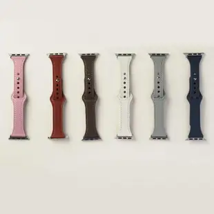 【蘋果庫Apple Cool】Apple Watch S7/6/SE/5/4 42/44/45mm 縮腰回扣真皮帶