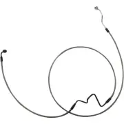 Magnum Designer +4" Front Lower Left Disc ABS Brake Line Kit Black Harley 14-Up