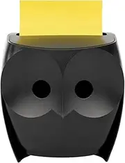 Post-it Owl Note Dispenser, Includes 1 Pad of Post-it 3 in X 3 in Super Sticky Dispenser Pop-up Notes, 45 Sheets, OWL-330-BK