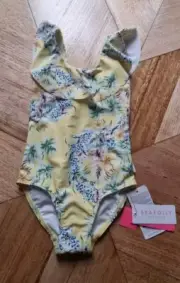Seafolly - Girls Hula Loa Ruffle One Piece Bathers - Size 4 RRP $59.95 - Swim
