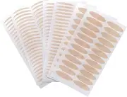 [FRCOLOR] 60sheets Traceless Lace Double Stickers Invisible Double Paste for Women Each of Fine Strips Round and Olive Patterns Lightweight Pe Material for Natural Makeup Effect