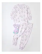 Miffy Cosy Pyjama Set in Light Pink With Pair Of Socks