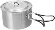 Aymzbd Pot of Camp Outdoor Coking Pot Boiling Compact Water with Sochpot Lid for Fishing BBQ Chihing Travel Mackpacking