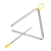 6" Musical Steel Triangle Percussion, 1 Pcs Hand Percussion