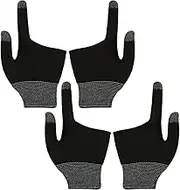 COLLBATH 2Pairs Graphene Gaming Finger Gloves Touch Screen Compatible Sleeves for Enhanced Comfort and Performance Mobile Gaming and Billiards Breathable Design for Long Sessions