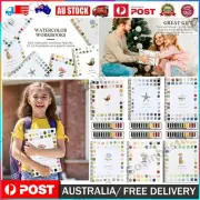 Watercolor Workbook Beginner-Friendly Watercolor Paint Book with 12 Colors Paint