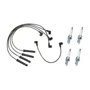Bosch Ignition Leads + 4 x Denso Spark Plugs for Mercedes Benz 230 W124 S124 2.3