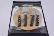 FARBERWARE 5 PIECE CHEESE SET BOARD, CLEAVER, KNIFE, PLANE & SPADE – NEW