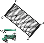 Truck Cargo Net | Adjustable Elastic Car Rear Cargo Storage with Hooks - Organizer Stretchable Adjustable 27x13Inch Net Mesh for Boats Atv Rv Trunk Trailer Motorcycle