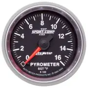 Autometer Sport-Comp II Pyrometer Kit LCD - 1600 F, 2 1/16 Inch, AU3644