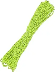 uxcell 2 mm 66FT Reflective Guyline Camping Paracord [1PCS] - Guy Lines Ultralight Thin Cord Rope 3 Strands Paracord Use for Camping Tents & Tarps & Hiking - [Fluorescent Green]