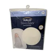 Halo Ivory Color Sleep Sak Baby's Swaddle 100% Cotton Size Small
