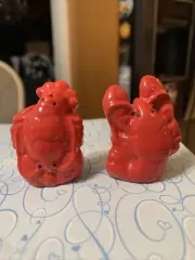 Boston Warehouse Mini Lobster SALT AND PEPPER Shakers 2" Rare Set of 2 Brand New