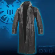 MUSEUM REPLICAS Marvel Avengers Nick Fury Black Leather Trench Coat SM/MED NEW