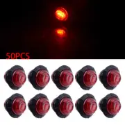 50x Truck Trailer Mini 3/4" Red LED Bullet Side Marker Light Clearance Lamp