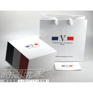 valentino coupeau 范倫鐵諾 V1217金白小 滿天星鑽 防水手錶 女錶 金色 放大日期【時間玩家】