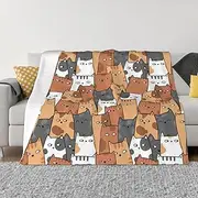 Orange Cats Multi Size Flannel Blanket (Horizontal Style) Plush Sofa Blanket Plush Bed Sheet Cover Blanket