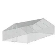 i.Pet Chicken Coop Cage Galvanised Steel 3x8x2m