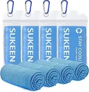 Sukeen [4 Pack Cooling Towel (40"x12"),Ice Towel,Soft Breathable Chilly Towel,Microfiber Towel for Yoga,Sport,Running,Gym,Workout,Camping,Fitness,Workout & More Activities