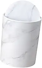 Ｂｅｓｇａ Bathroom Trash Can Kitchen Trash Container Large Capacity Waste Bin Garbage Container Swing Lid Garbage Can for Room Dorm, White