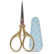 Embroidery Scissors with Leather Scissors Cover Small 3.6 inch Sewing Craft S...