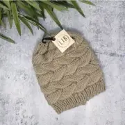 NWT L.I.B New York | Beige Ponytail Beanie Hat