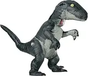 [Rubie's] Unisex-Adults Velociraptor Blue Inflatable Costume with Sound