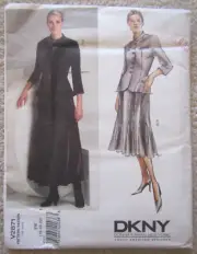 Vogue Designer Pattern 2871 Donna Karan DKNY Jacket & Skirt Sz 18-20-22 Uncut