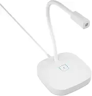 Microphone Omnidirectional Recording Lapel Mic with Clip 3.5mm Plug Comapat with Phone Camera Equipment View Vlogging o Video Recording 20ft Cable Line White