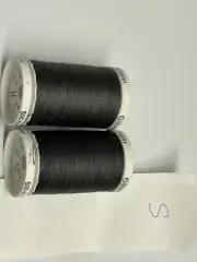 DARK GREY THREAD 2 SPOOLS GUTERMANN 100% POLYESTER Col 116 TOTAL 1094 YARDS