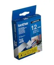 Brother TZe-535 / 12mm White Text On Blue Laminated Labelling Tape - 8 Metres