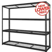 Pinnacle 2090 x 1820 x 540mm 4 Tier Black Shelving Unit