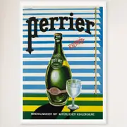 Galrie Perrier Blinds 1956 Vintage Advertising Poster - Perfect for Home Decor, White Frame, A1 60 x 84cm (23 x 33inch)