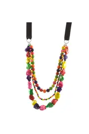 Mix Stone 3 Layer Necklace--ADO-ANC-6619