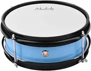 8inch Snare Drum Head with Drumsticks Shoulder Strap Drum Key for Student Band Light Blue