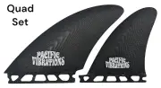 Pacific Vibrations Surfboard Fins Quad Controllers Fits Futures Base