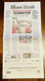 FLORIDA PANTHERS STANLEY CUP CELEBRATION PARADE 2024! MIAMI HERALD FRONT PAGE!