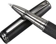 [DanYee] Liquid Ink Rollerball Pen,Essential Business Nice Pens,Metal pen Smooth writing stylish design effortless writing,Luxury pens with gift case for Men & Women Matt Black