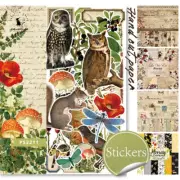 24 Sheet Vintage Flower Scrapbooking Material Paper Journal Background Handmade