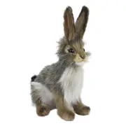 HANSA BLACK TAILED RABBIT REALISTIC CUTE SOFT ANIMAL PLUSH TOY 23cm **NEW**