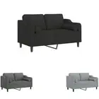 Sofa with Throw Pillows Settee Upholstered Couch Lounge Sofa Fabric vidaXL